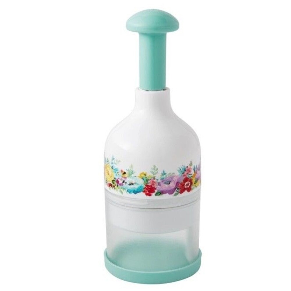 The Pioneer Woman Sweet Romance Food Chopper Lid Floral White Teal New in Box